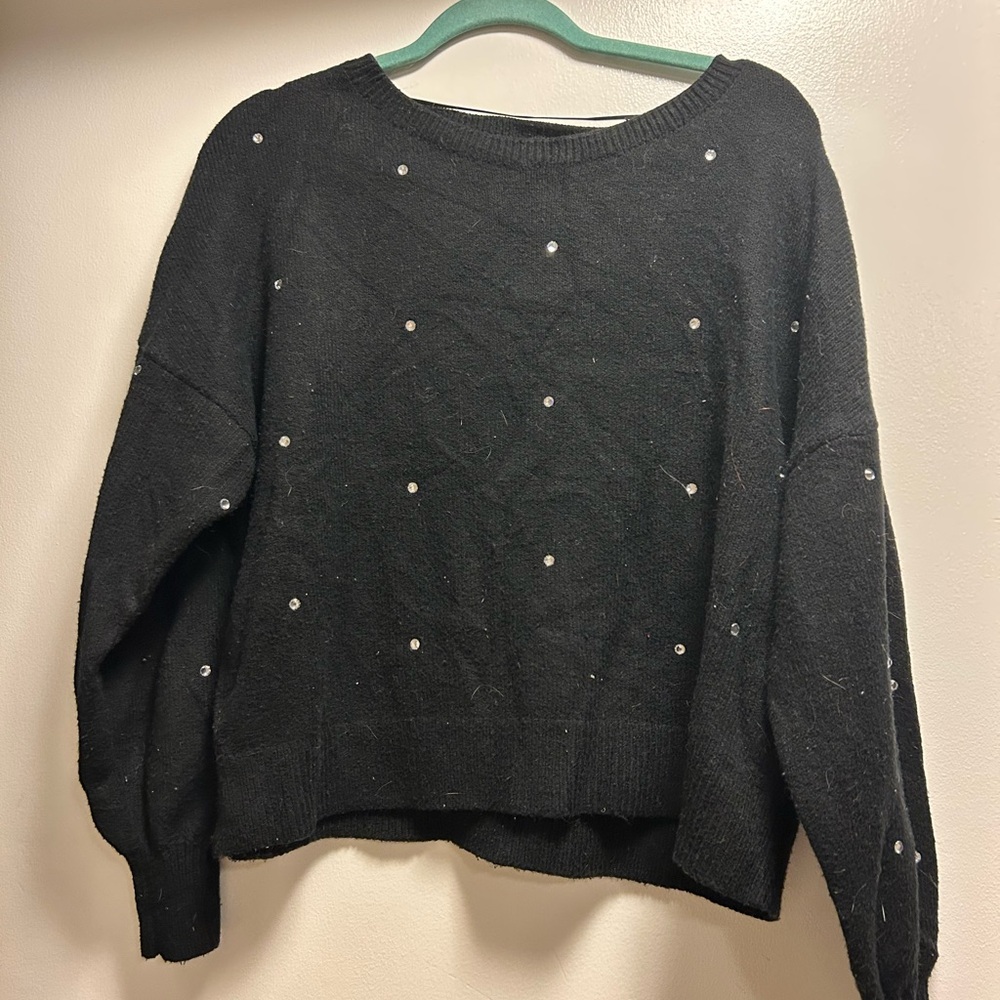 Old Navy Black Sweater with Embellishments